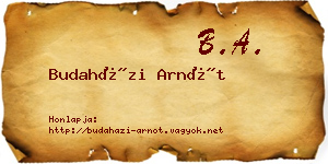 Budaházi Arnót névjegykártya